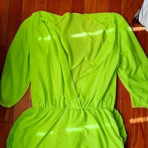 Lime Green Fashion to Figure Swim Cover Up